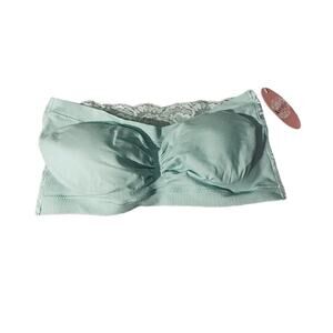 Anemone Mint Green Lace Back Ruched Front Bandeau Women SZ OS